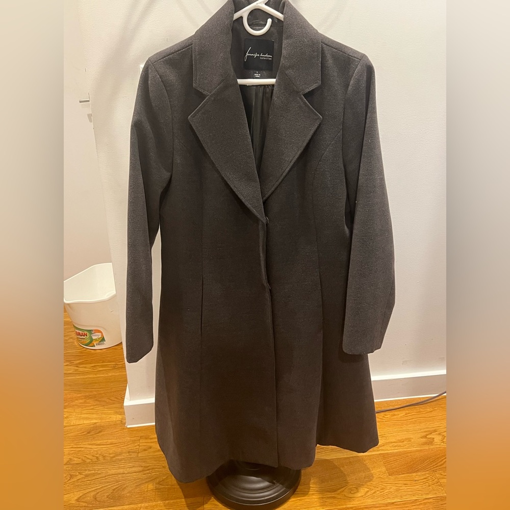 Grey peacoat from the Jennifer Hudson collection womens szL in perfect condition